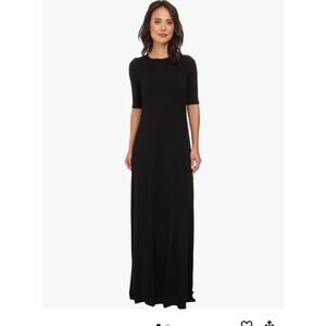 Rachel Pally Women's Davia Short Sleeve Maxi Dress, Black, LG (NWT)